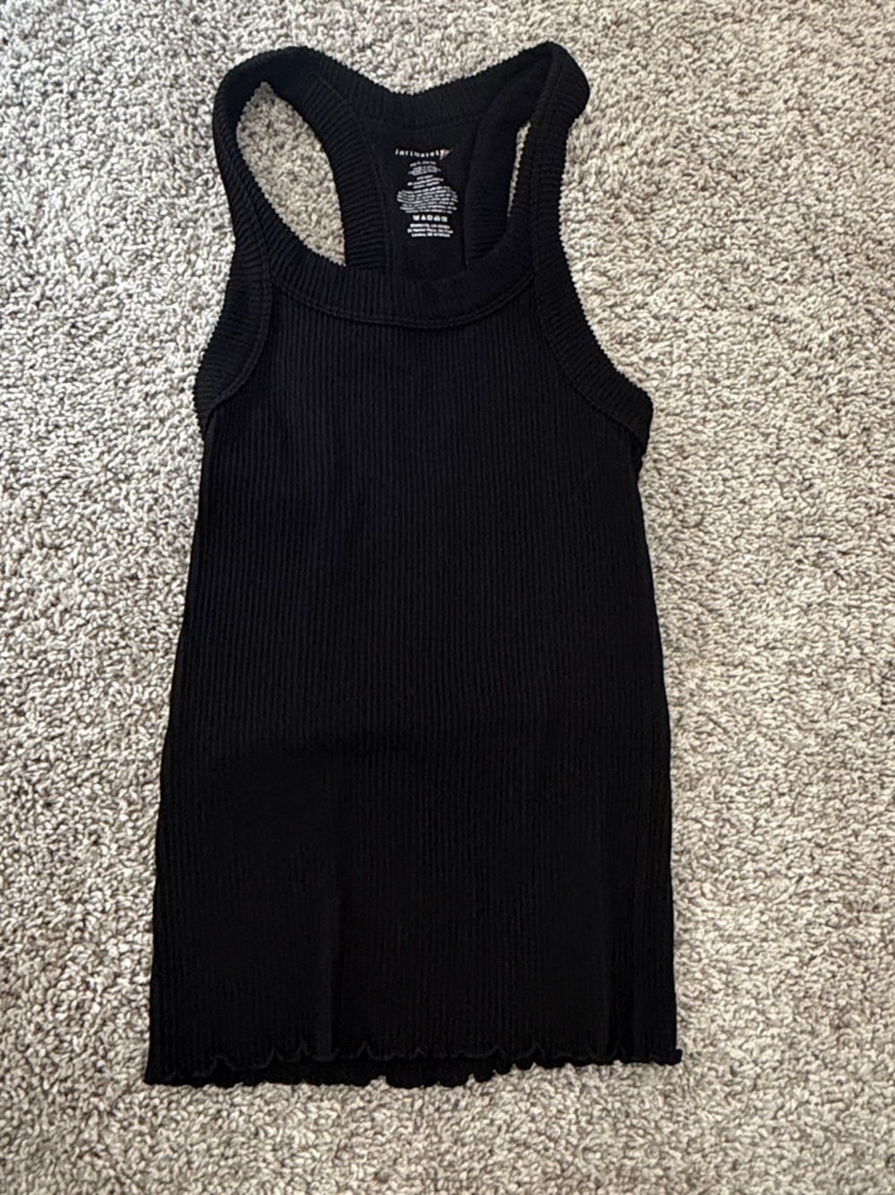 FP Movement by Free People Black Ribbed Racerback Tank